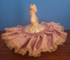Half Doll Pin Cushion   Antique Porcelain   5 Inch