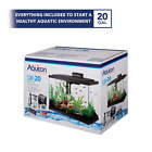 Aquarium Starter Kit With Led Lighting 20 H Fish Tank Kit Home Office