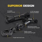 Bunker Indust Synthetic Winch Rope Kit 3 16  X 50  8200 Lbs Winch Line Cable Rep