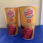 2004 Burger King Spider-man 2 Wax Paper Cup Scarce   Vintage Set Of 2 - Clean