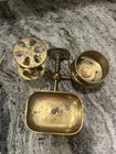 Vintage Wall Mounted Antique Brass Soap Dish Toothbrush Holder Cup Holder