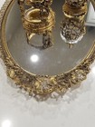 Vintage Matson  Hollywood Regency  Gold Vanity Set W Perfume Bottle And Ormolu 