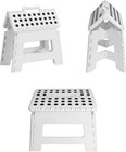 Folding Step Stool For Kids 11  Wide 9  Tall Plastic 300lbs Capacity