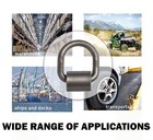  6  1 2  D Ring Weld-on Flatbed Truck Trailer Ratchet Strap Cargo Tie Down Ring