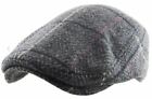 Newsboy Ivy Ascot Cabbie Hat Cap Plaid Wool Herringbone Gatsby Golf Driving