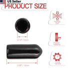 Jamiikury 60pcs Screw Thread Protectors 5mm Id Rubber End Caps 5mm  Black