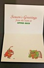  Very Rare  Vintage  1990  upper Deck  Dealer Christmas Hockey Themed Card  