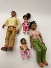 Fisher-price Loving Family Dollhouse African American Family Lot Of 4 Doll