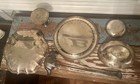 Collection Of Vintage And Antique Silver-plated Serving Ware And Tableware Piece