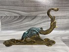 Vintage Brass Griffin Phoenix Winged Dragon Wall Mounted Coat Hanger Hook