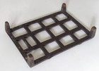 Antique Primitive Cast Footed Flat Sad Iron Trivet Canterbury Nh Shaker Village