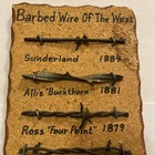 Vintage Display Barbed Wire Of The West 12    X 6   