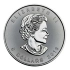 2016  5 Silver Canadian Maple Leaf 1 Oz Brilliant Uncirculated