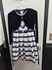 Jona Michelle Holiday Party Dresses Red White Stripe   Navy White Stripe Girls 8