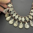 Beautiful Afghanistan Lapis Lazuli Stone Old Brass Unique Vintage Necklace 