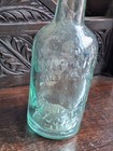 Vintage Clear Mineral Water Bottle W Mitchell  Lancaster  Antique 21cm