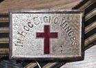 Masonic Knights Templar Ceremonial Sword Belt   Buckle In Hoc Signo Vinces