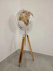Floor World Globe On Adjustable Wooden Tripod Stand 12    Atlas World Map Decor