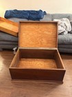 Midcentury Cedar Hope Chest With Parquet Geometric Inlay Top  Great Condition