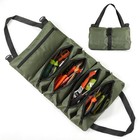 Multi-purpose Tool Roll Up Bag 5 Pocket Wrench Pouch Canvas Hanging Organizer