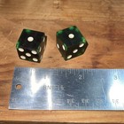 Dice Bakelite Pair Green Translucent Transparent Vintage 5 8    As Is 