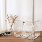 Acrylic Wedding Card Box Money Post Gift Box Holder  Clear Card Box Large Let   