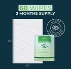 Noveha 60pcs Tea Tree Oil Eyelid Lash Wipes Hyaluronic Acid  Green Tea Chamomile