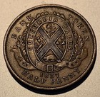 Lower Canada Prov   Montreal Bank Token 1837 Hal F Penny tn9 un Sou S h   97 Us