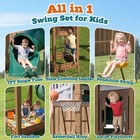 7-in-1 Kids Outdoor Playset Backyard Swing Set W  Tube Slide Sandbox Play House
