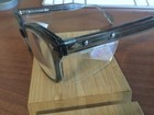 Vintage American Made  Safety Horn Rim Glasses Clear Plastic Shields Steampunk