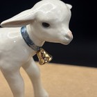Hagen Renaker Miniature White Lamb Figurine With Bell  Nib 