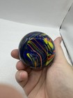 Hand Blown Glass Swirl Bottle  Vase  Multi Color With Cork Top St