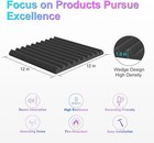 12 24 Pack 12 x12 x1  Acoustic Foam Panel Wedge Studio Soundproofing Wall Tiles