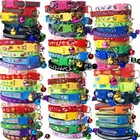24pcs Lot Bundle Dog Pet Adjustable Nylon Collar With Buckle Puppy Cat Neck Lace