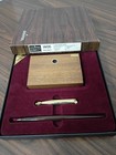 Sheaffer Ballpoint Pen Set  Walnut Stand base  box W05   Made In Usa