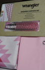 Wrangler Shower Curtain Set 72 X 72 Slub Pink Aztec Western Shower Curtain   New