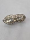925 Sterling Silver Vintage Peanut Match Safe - Vesta Case - Pill Box Mexico