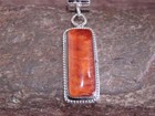 Native American Navajo Indian Sterling Silver   Spiny Oyster Pendant By Yazzie
