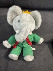 Vintage 1977 Eden Toys Babar The Elephant Plush 11  Green Suit King Korea