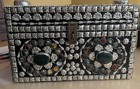 Silver agate Inlaid Moroccan middle Easternjewelry Wedding Box Velvet Lined Boho