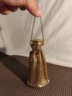     1950s Gold Mesh Coin Purse Vintage Fancy Bag With Handle Authentic 