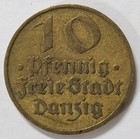 1932 Danzig 10 Pfennig Coin