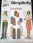 Simplicity 2 Hour Uncut Pattern 7693 Misses Sz 8-14 Straight Skirt Pants Shorts