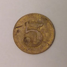 Vintage 5 Cent Trade Token 21mm