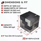 Sysracks 9u Wall Mount Server Rack Cabinet 24  Deep 19  Network Enclosure