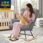 Rocking Chair Nursery Teddy Upholstered Glider Rocker Rocking Accent Chair Padde