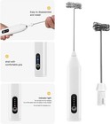 Electric Handheld Milk Frother Whisk Drink Mixer Coffee Stirrer Usb Rechargeable