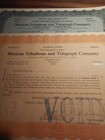 6 Mexican Telephone And Telegraph Company Stock Certificates  Unissued