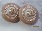 Chanel 2 Buttons   20mm Beige  Gold Tone  Metal    This Is For 2