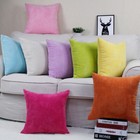 Us 12 --28  Soft Corduroy Plush Cushion Cover Throw Pillow Case Home Sofa Decor